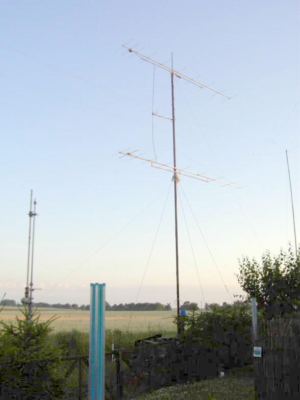 Antennen 2m SSB 10 Elemente Abstand 380cm je 6m Boom